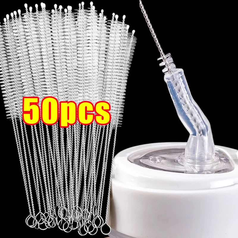Dish Brush Bamboo - Drinking Straw Cleaning Brush Kit Reusable