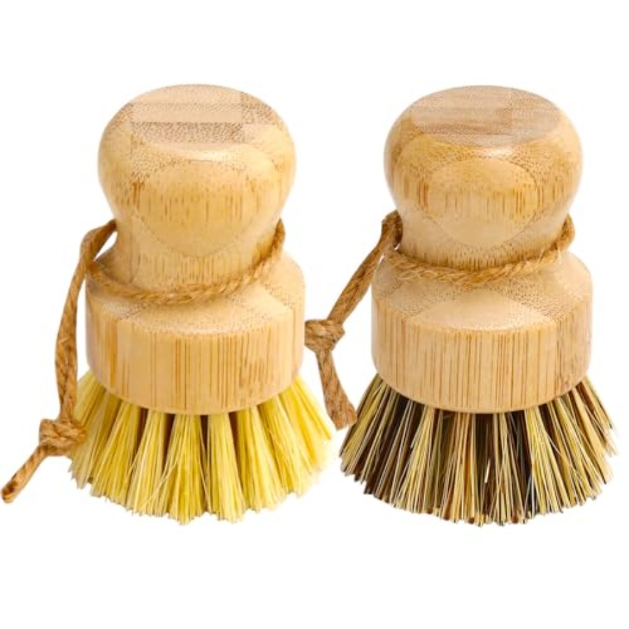 Bamboo Dish Brush Set, 2 Pcs P - Dish Brush Bamboo avis et prix