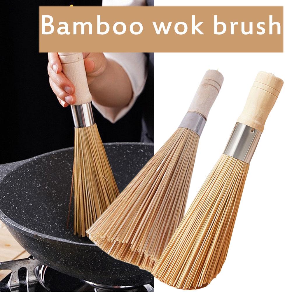 Natural Bamboo Pot Brush Long  - Dish Brush Bamboo avis et prix