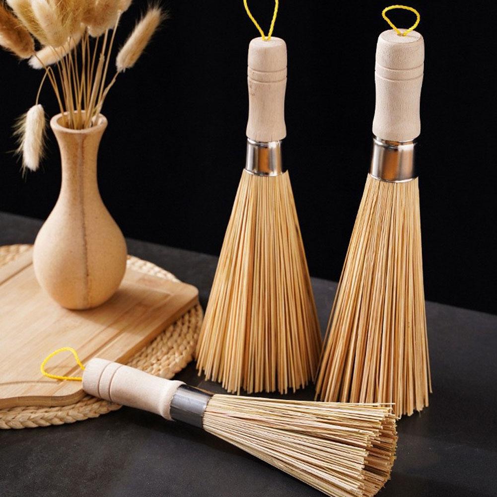 Natural Bamboo Pot Brush Long  - Dish Brush Bamboo avis et prix