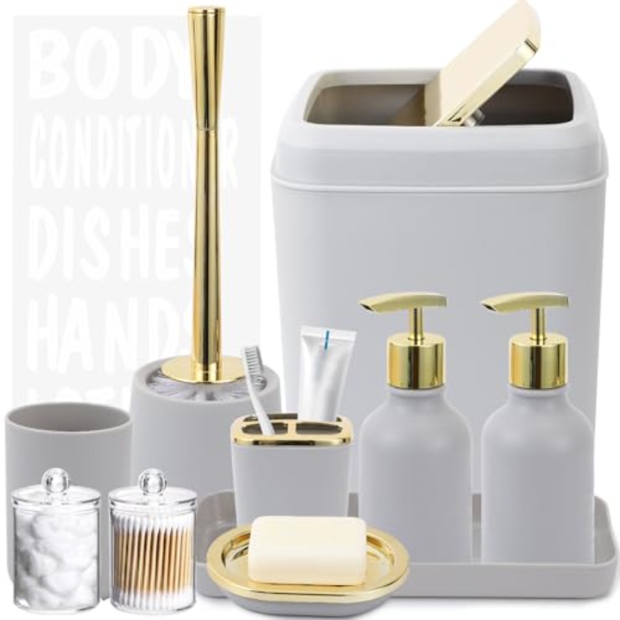 and Gold Accessories - 10 Pcs  - Dish Brush Bamboo avis et prix