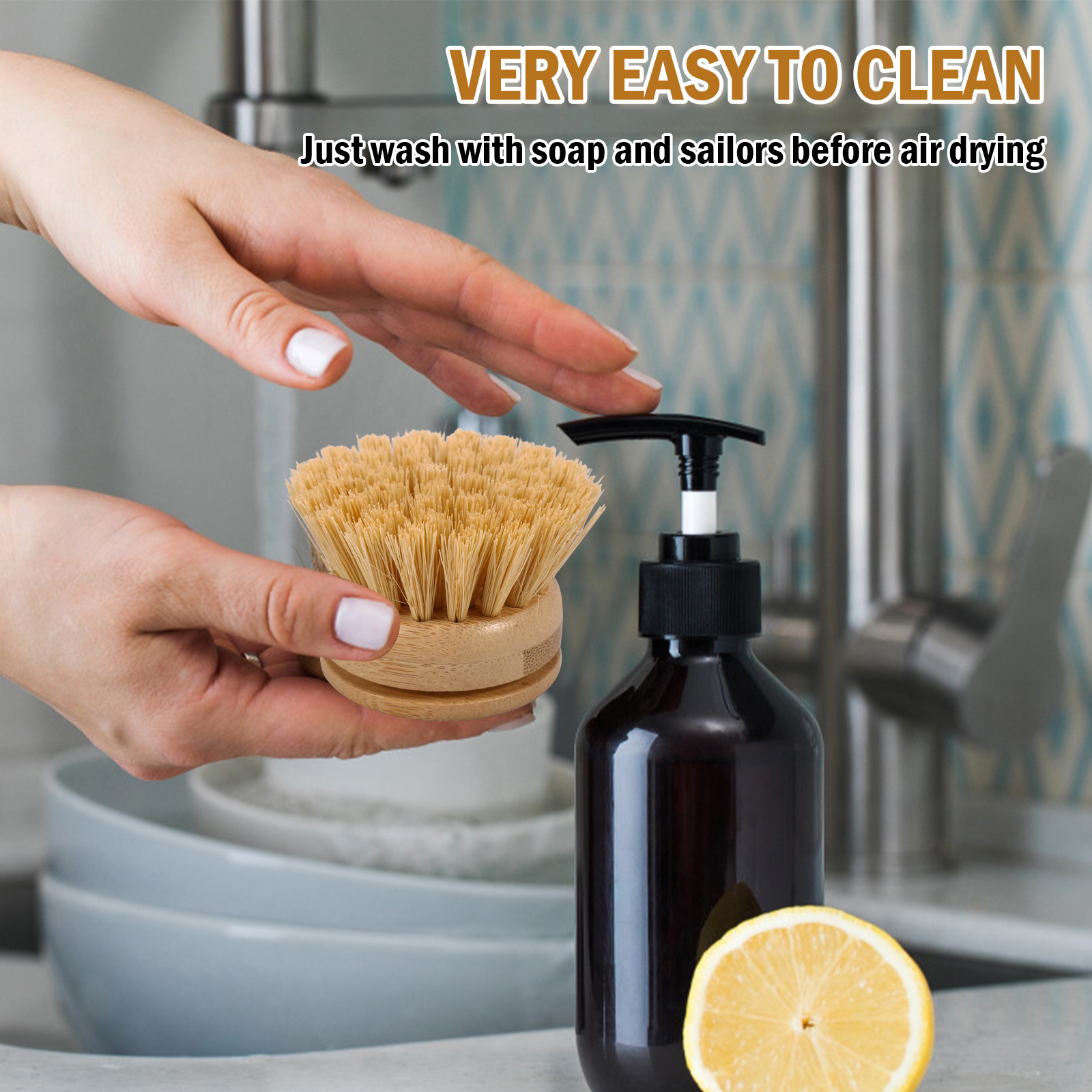 Kitchen Dish Brush Natural Bam - Dish Brush Bamboo avis et prix