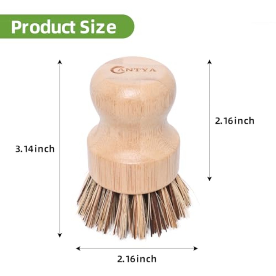 6 Packs Bamboo Dish Scrubber - - Dish Brush Bamboo avis et prix