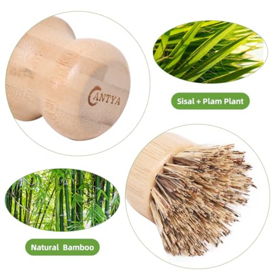6 Packs Bamboo Dish Scrubber - - Dish Brush Bamboo avis et prix