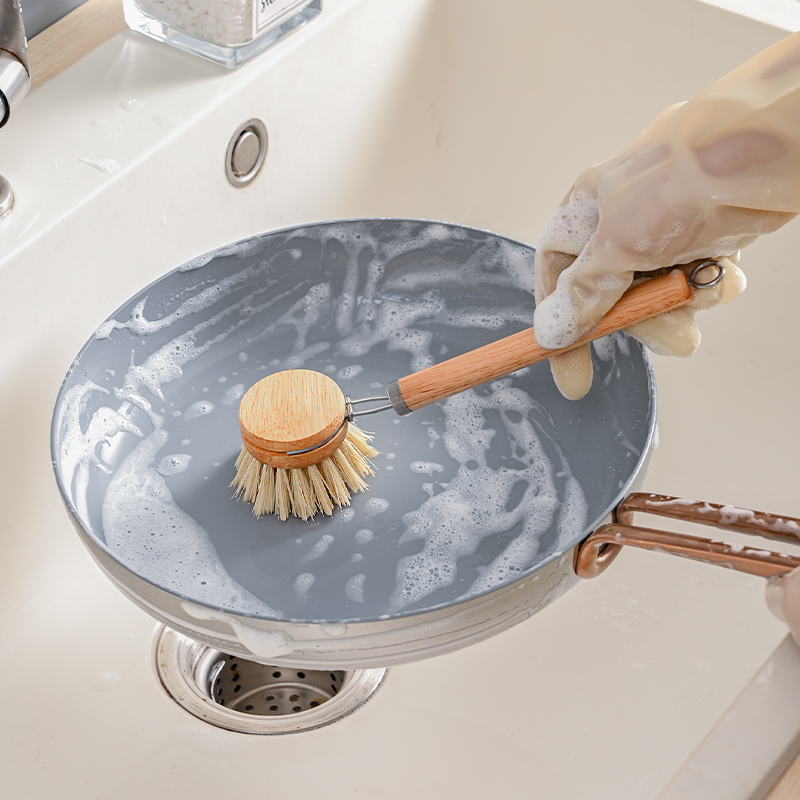 Wooden Handle Dish Brush Set w - Dish Brush Bamboo avis et prix