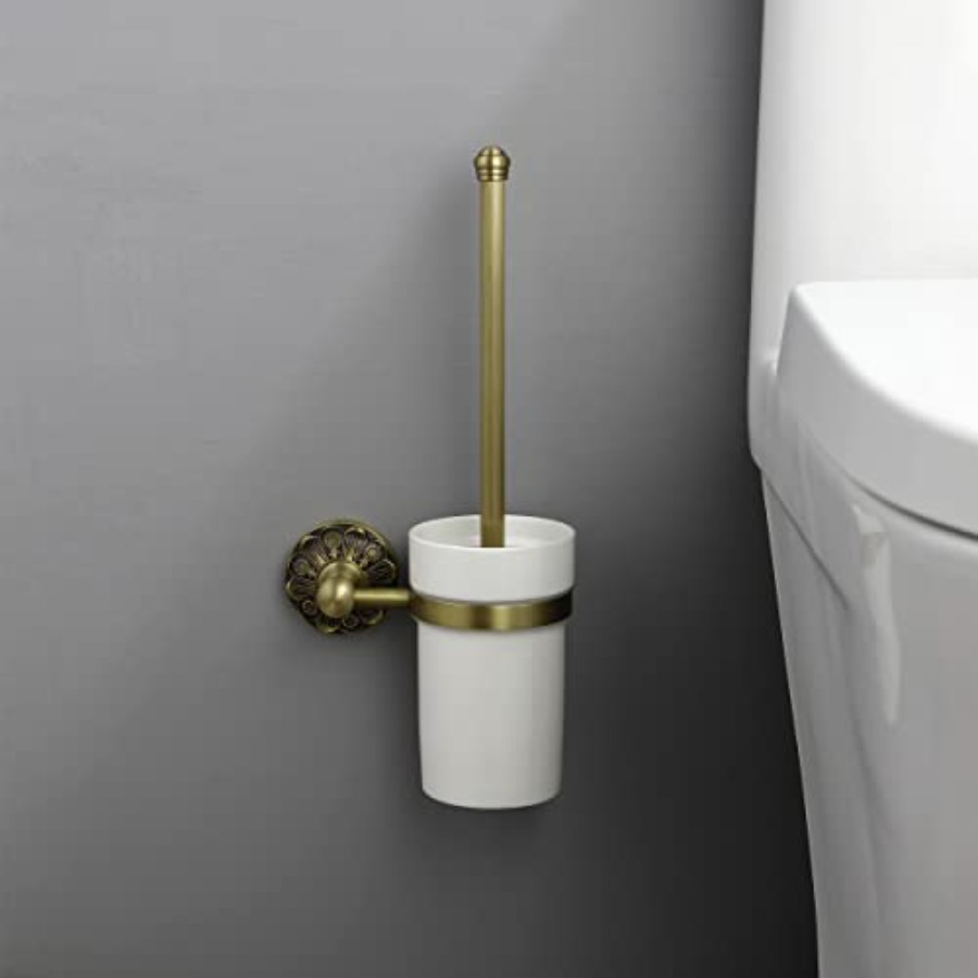 Toilet Brush Holder + Soap Dis - Dish Brush Bamboo avis et prix