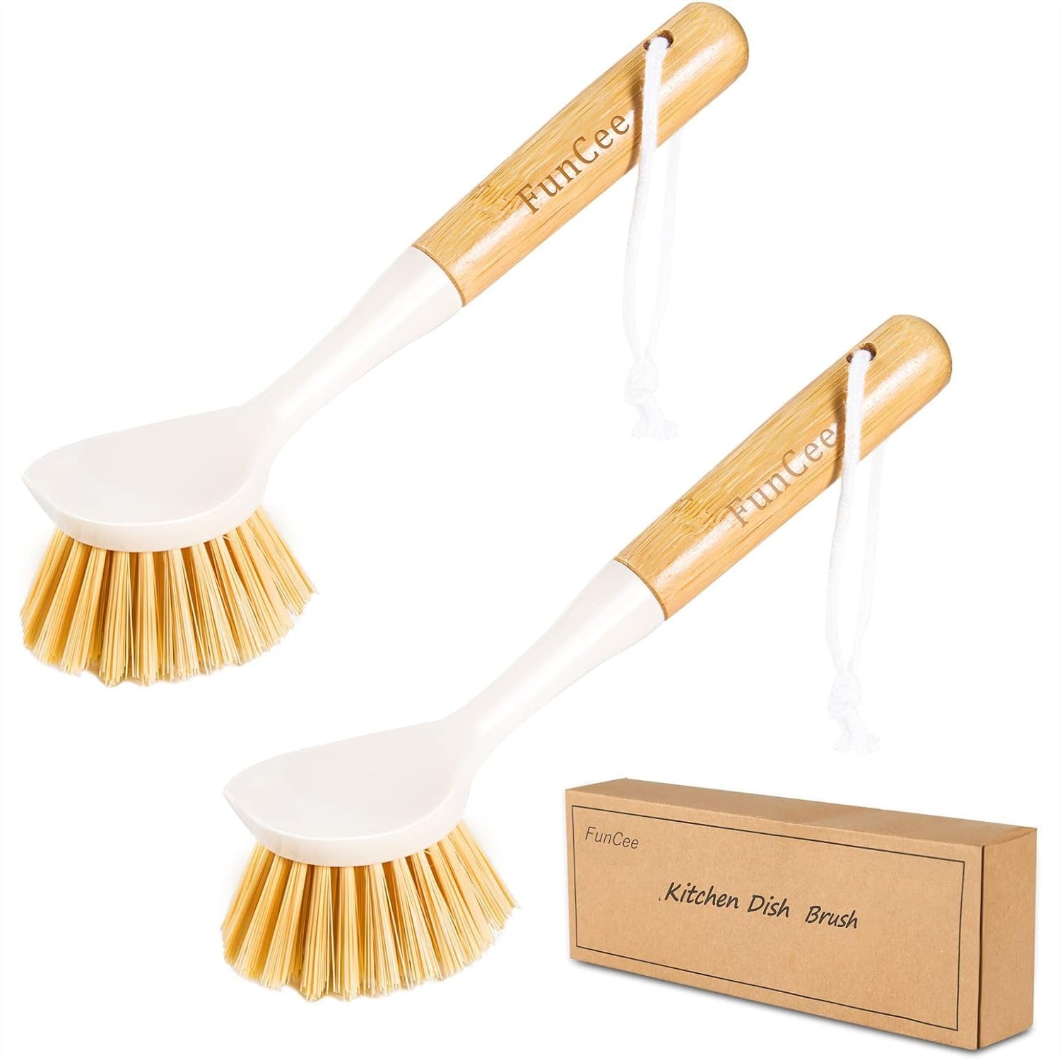 2 Pack Kitchen Dish Brushes wi - Dish Brush Bamboo avis et prix