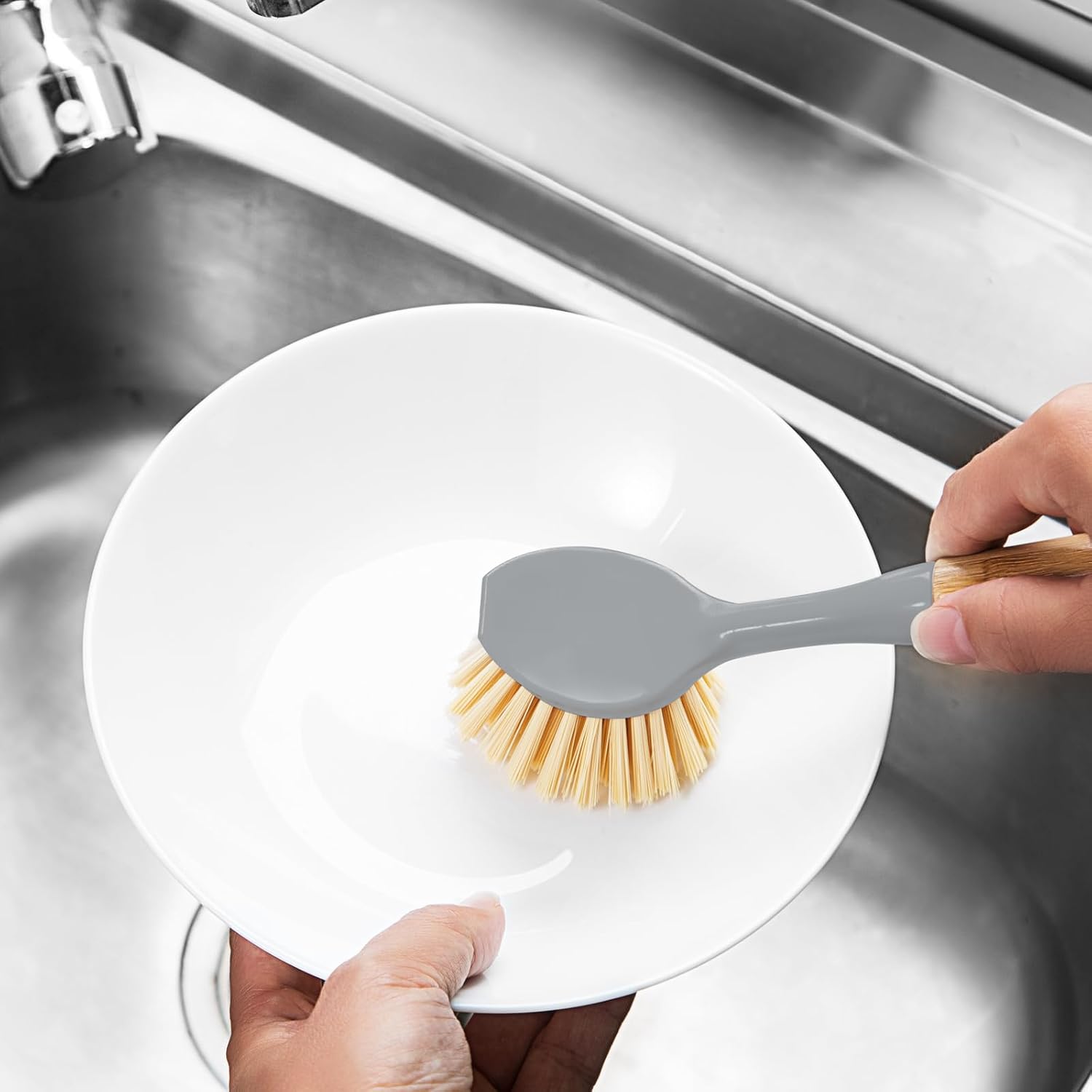 2 Pack Kitchen Dish Brushes wi - Dish Brush Bamboo avis et prix