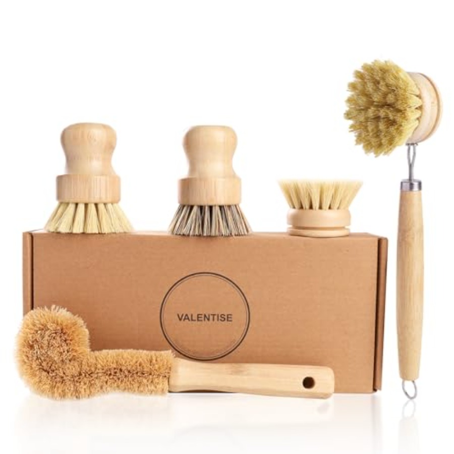 Bamboo Dish Brush Set - 5 Pack - Dish Brush Bamboo avis et prix