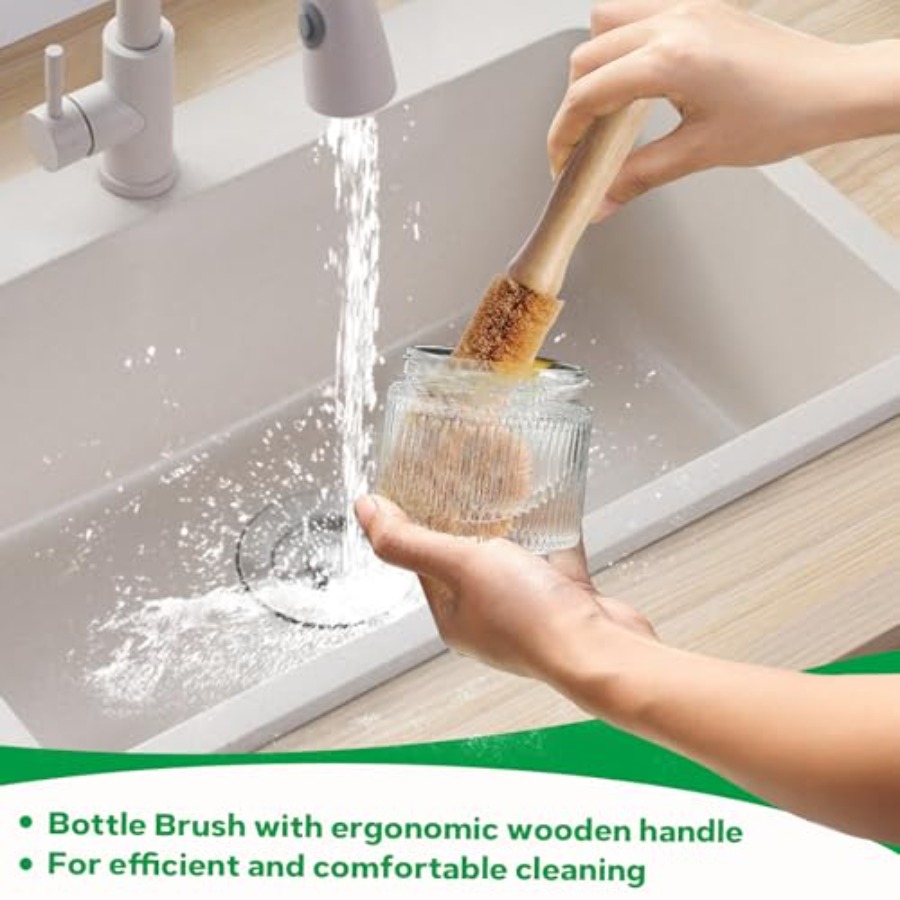 Bamboo Dish Brush Set - 5 Pack - Dish Brush Bamboo avis et prix