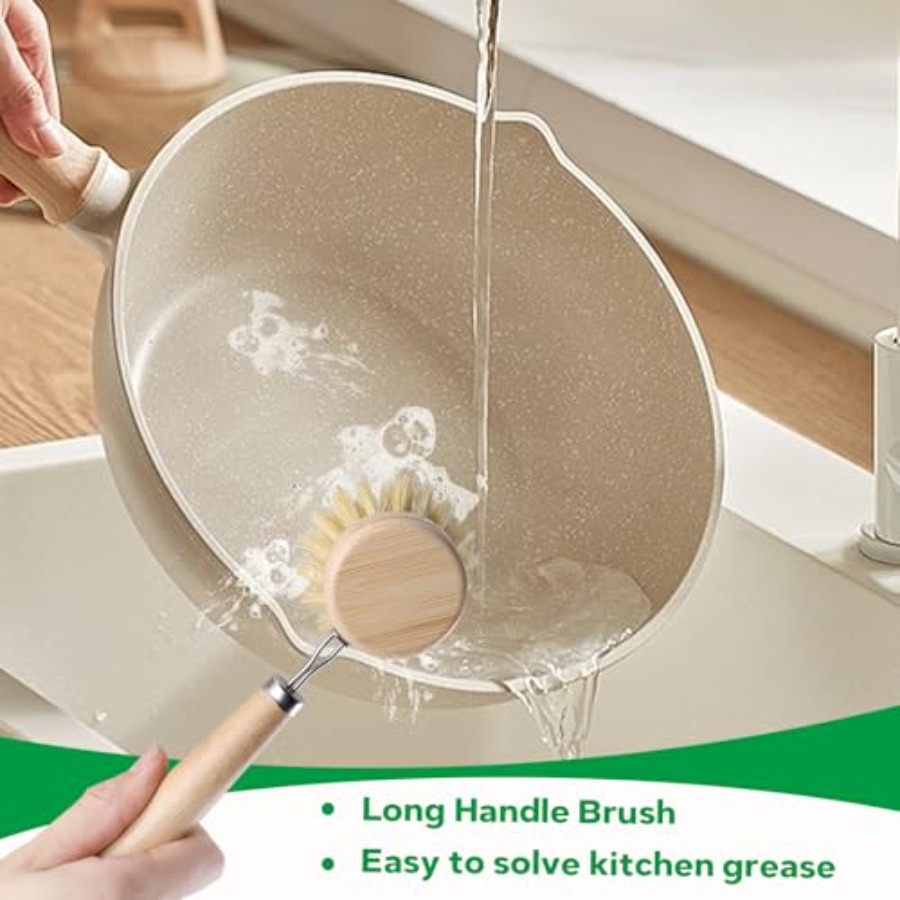 Bamboo Dish Brush Set - 5 Pack - Dish Brush Bamboo avis et prix