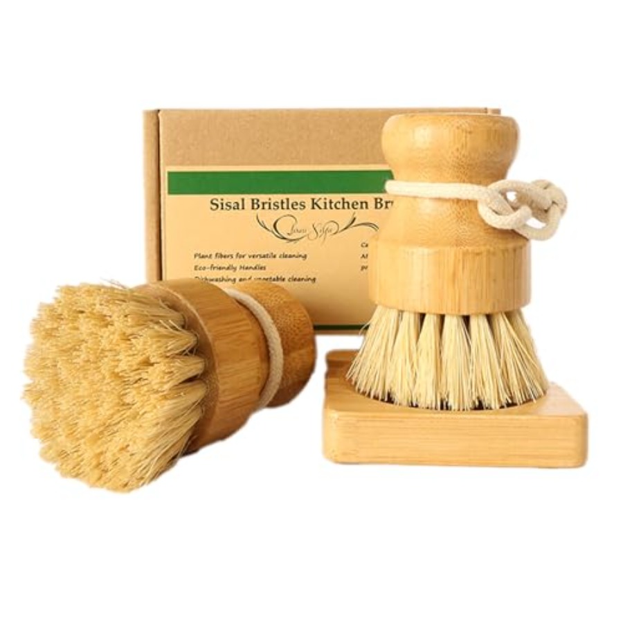 Bamboo Vegetable Brush Set, Na - Dish Brush Bamboo avis et prix